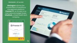 BOXINGTON COMPLETES SALE OF DATA & ANALYTICS HEALTHCARE PLATFORM